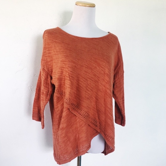 Anthropologie Tops - Anthropologie Moth Burnt Orange Knit Top